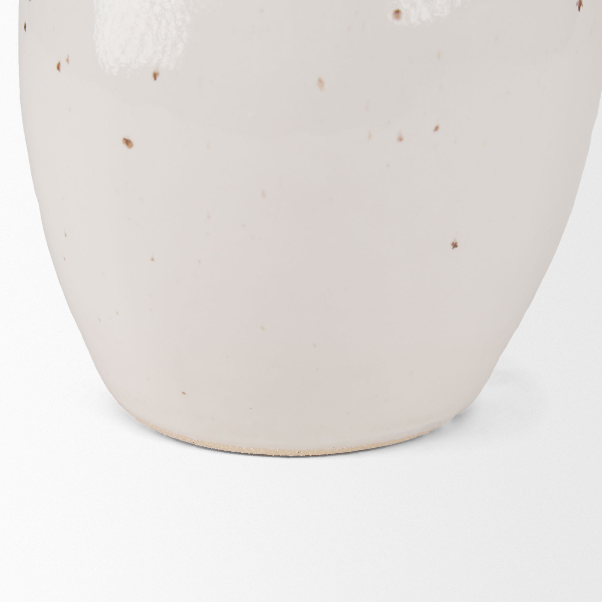 Urvi Tall Off White Speckled Asymmetrical Ceramic Vase large image 