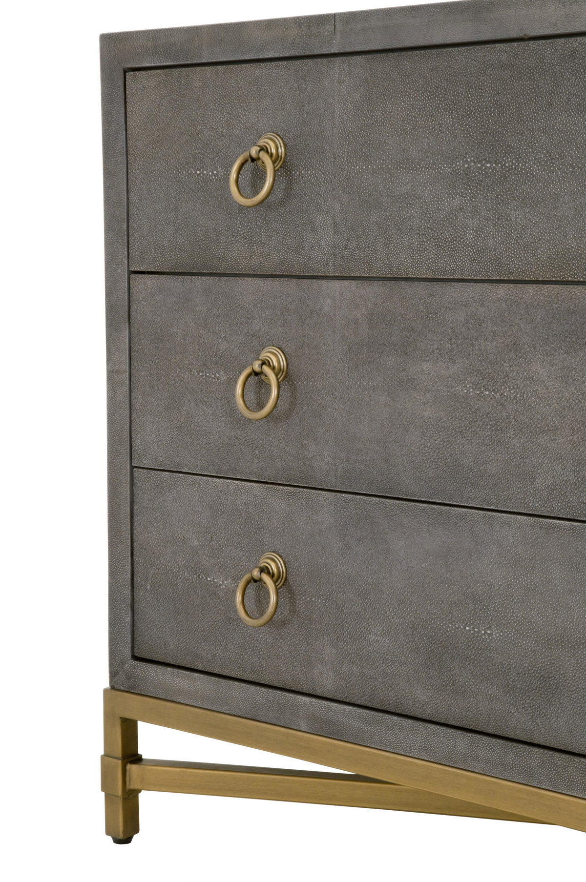 Strand Shagreen 3-Drawer Nightstand, by Essentials for Living, 35" width x 30" height x 19" depth View 6