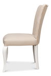 Sidechair, Cortina White W/ Linen Flax, Dining Chair by Sarreid, 23" length x 24" width x 39" height thumbnail 9