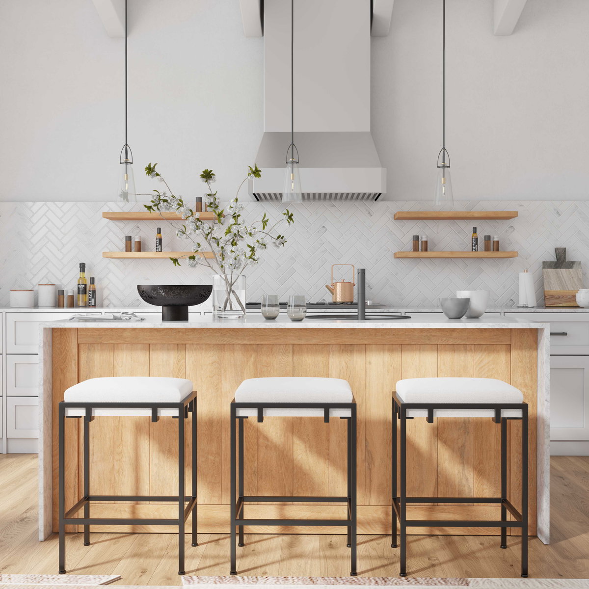 Saugus Industrial 1 Light Pendant, Ceiling Light by Uttermost, 8" width x 20" height x 8" diameter x 8" depth View 8