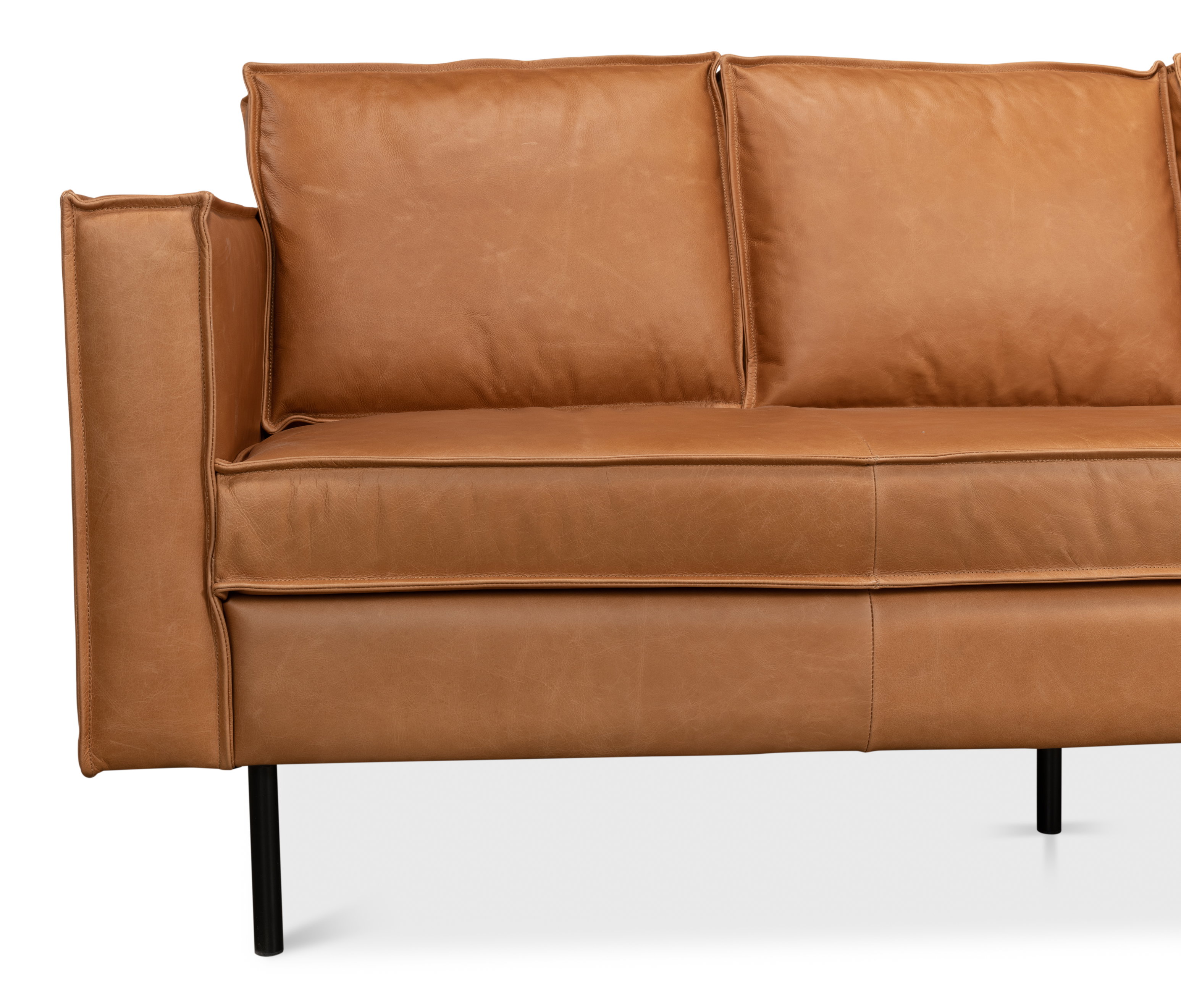 Esprit Leather Sofa, Sofas & Sectional by Sarreid, 74" length x 33" width x 32" height View 27