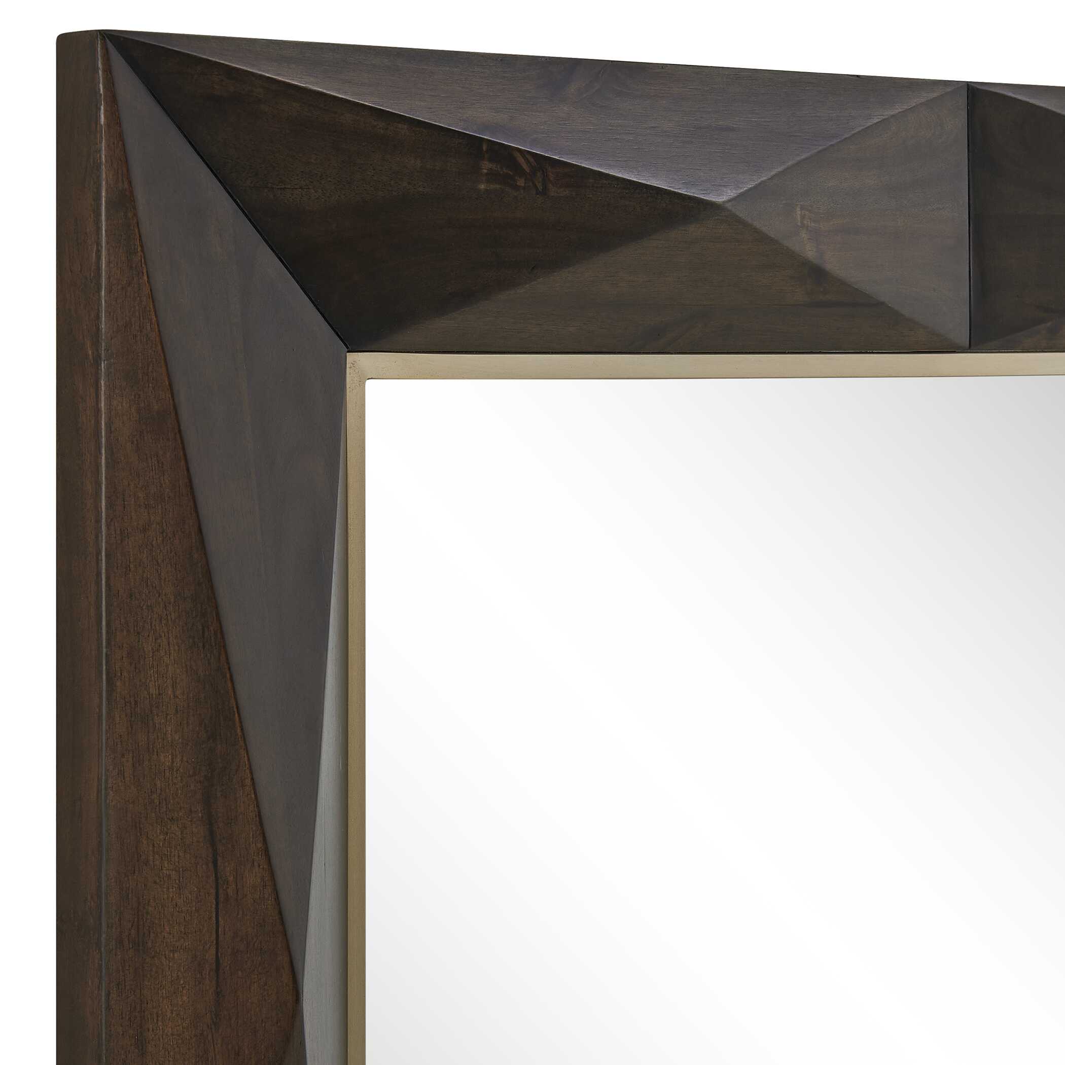 Diamond In The Rough Wood Mirror, by Uttermost, 33" width x 45" height x 2.5" depth View 5