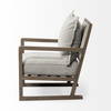 Sherlock Frost Gray Wood Frame Accent Chair, by Mercana, 25.98" length x 32.28" width x 34.25" height thumbnail 6