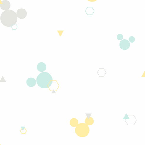 Disney Minnie Mouse Dots Green & Yellow Wallpaper