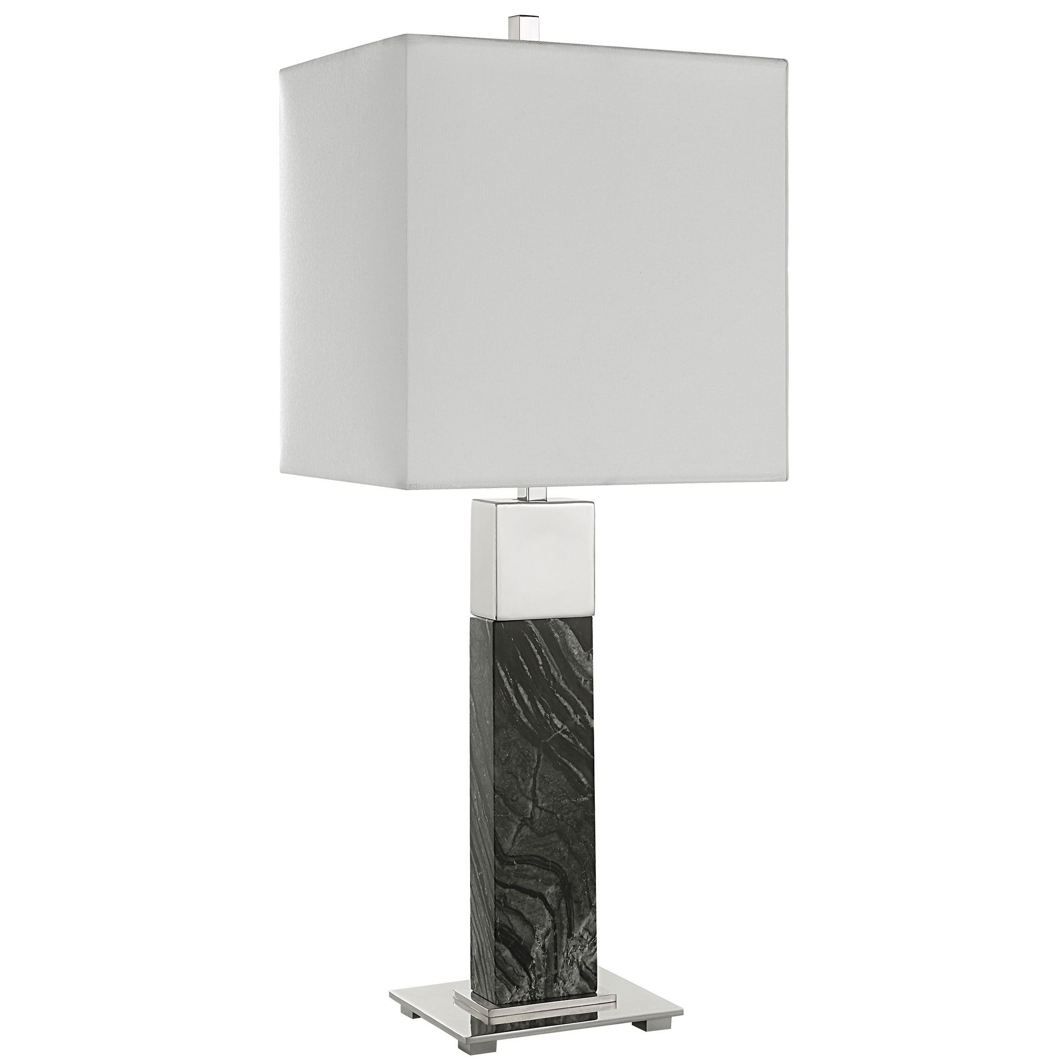 Pilaster Black Marble Table Lamp large image 