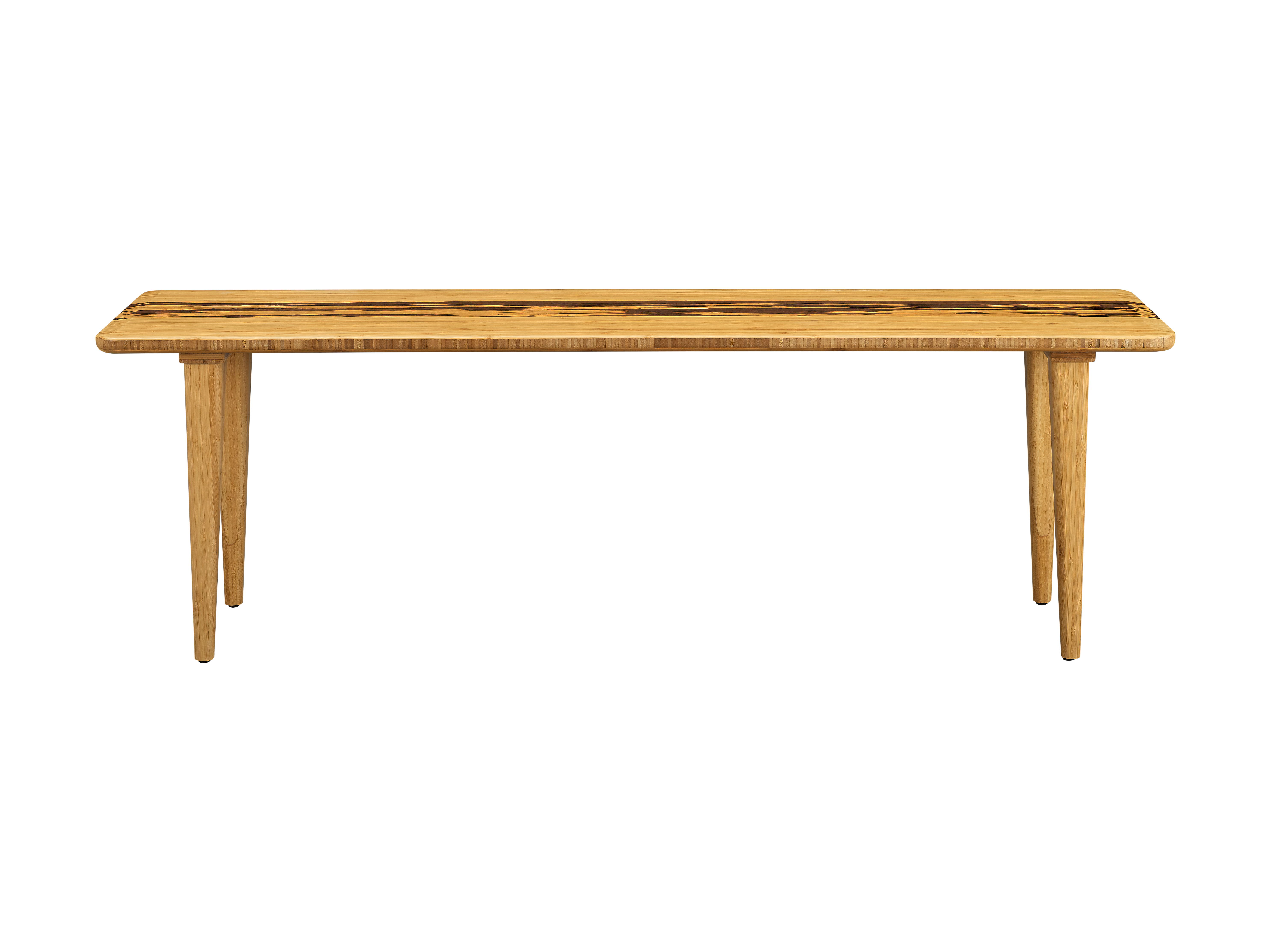 Azara Bench, Caramelized, Dining Chair by Greenington, 55" length x 14" width x 17.5" height View 2