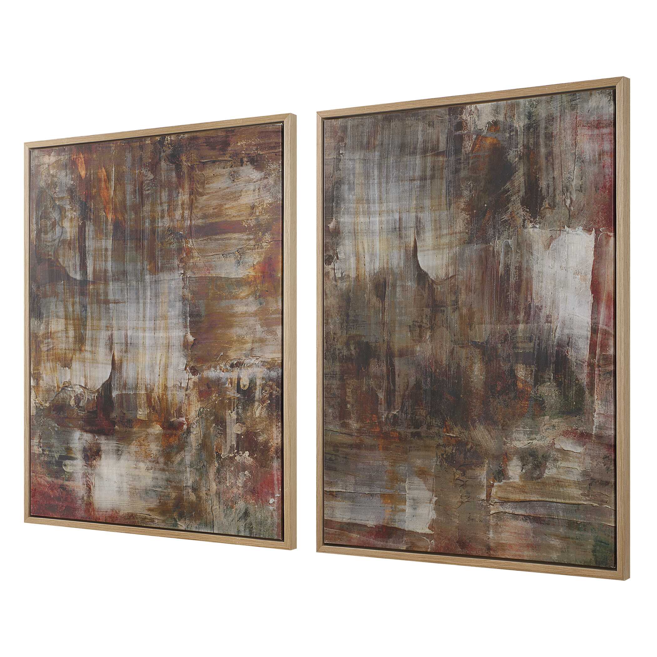 Molten Patina Framed Canvases Set/2, Painting by Uttermost, 38.25" width x 50.25" height x 1.5" depth View 5