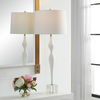Helena Slender White Table Lamp, by Uttermost, 14" width x 36" height x 14" depth thumbnail 2