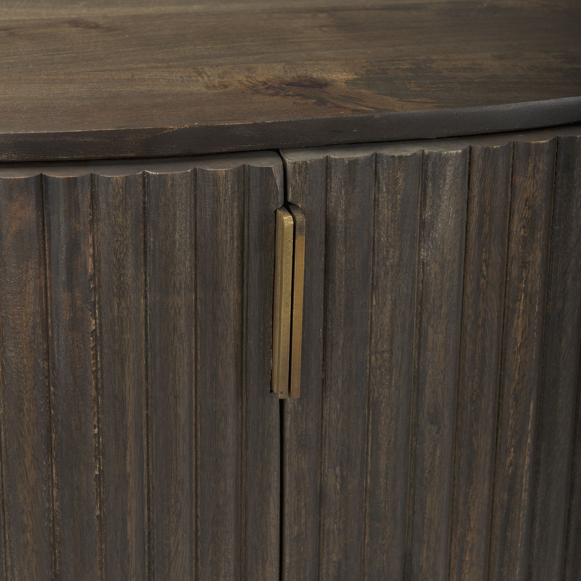 Terra Fluted Dark Brown 2-Door Accent Cabinet, Cabinets & Chest by Mercana, 42" length x 19" width x 32" height View 10