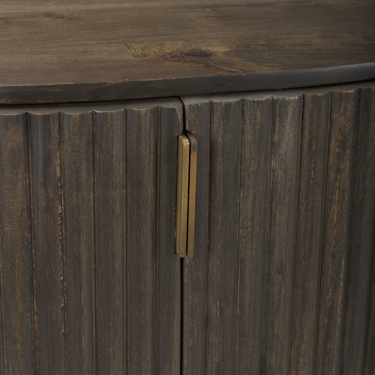 Terra Fluted Dark Brown 2-Door Accent Cabinet, Cabinets & Chest by Mercana, 42" length x 19" width x 32" height View 10