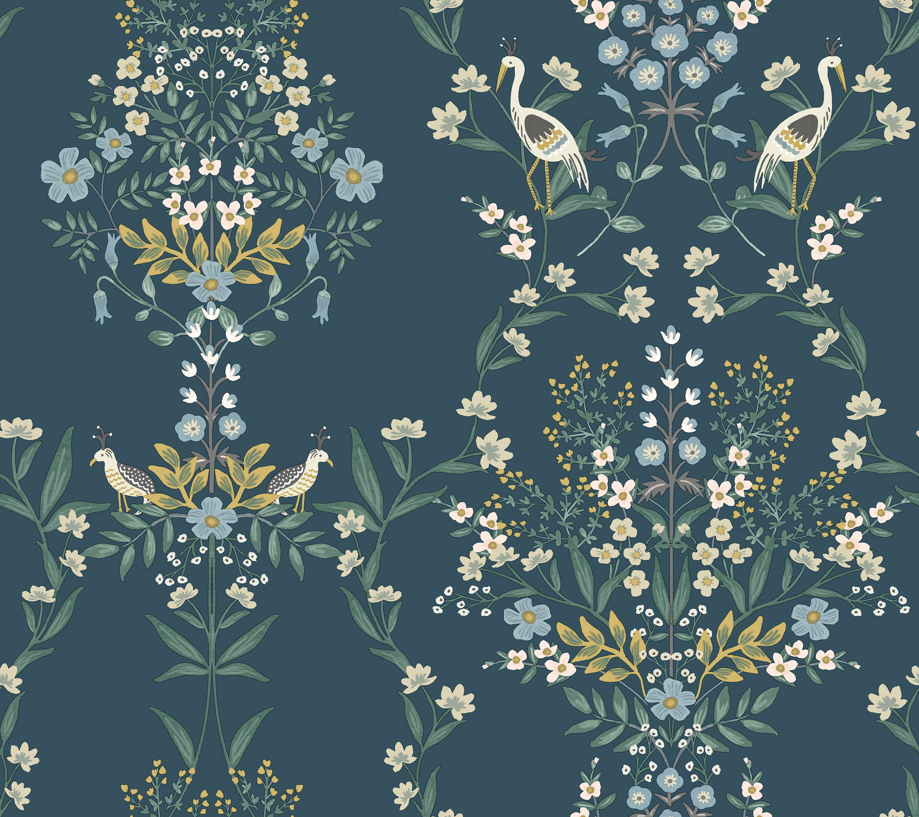 Luxembourg Blue & Green Wallpaper, by York Wall, 27' length x 2'3" width x 0.02" depth View 1