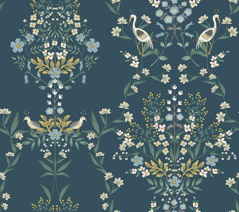 Luxembourg Blue & Green Wallpaper