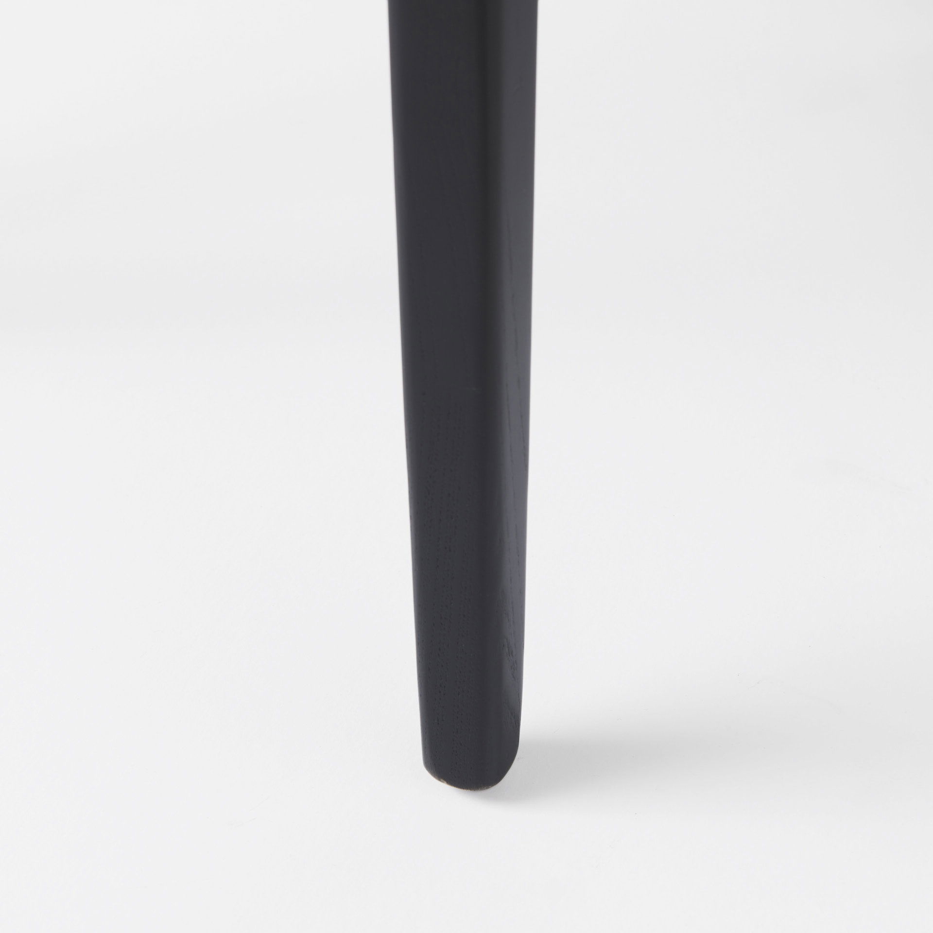 Clara Black Wood with Cream Fabric Seat and Cane Back Armless Dining Chair large image 