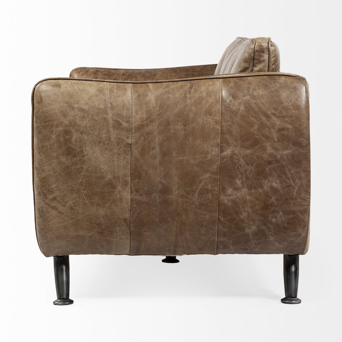 Cobain I 84' Brown Leather Two Seater Sofa, Sofas & Sectional by Mercana, 83.5" length x 34.5" width x 33.5" height View 5