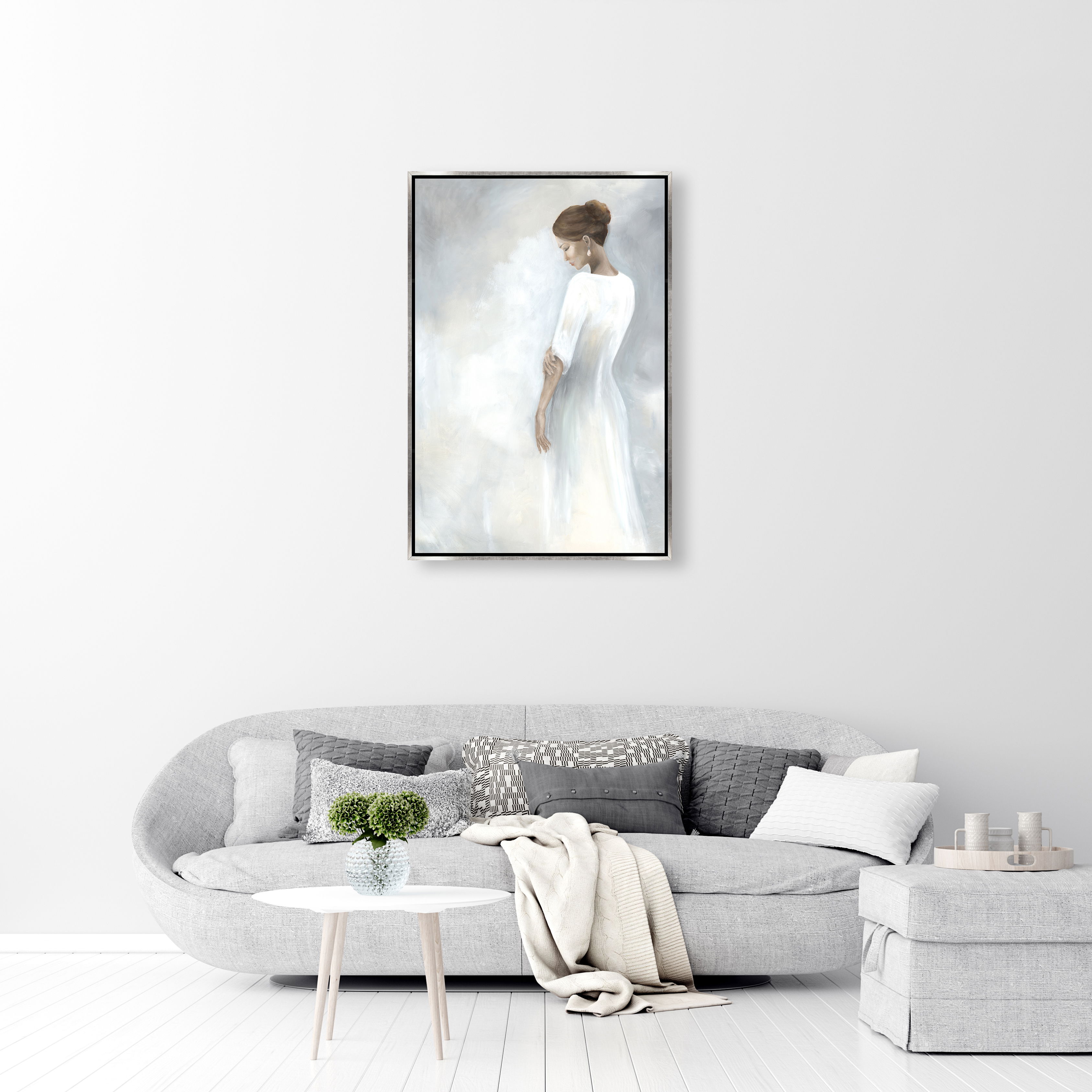 25.5 x 37.5 White Gown large image 