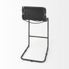 Berbick 43' Total Height Black Leather with Iron Frame Bar Stool, Counter & Bar Stool by Mercana, 20.5" length x 24.8" width x 43" height thumbnail 6