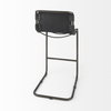 Berbick Low Back 26in Seat Counter Stool | Black Leather with Gray Metal, Counter & Bar Stool by Mercana, 20.5" length x 24.8" width x 43" height thumbnail 6