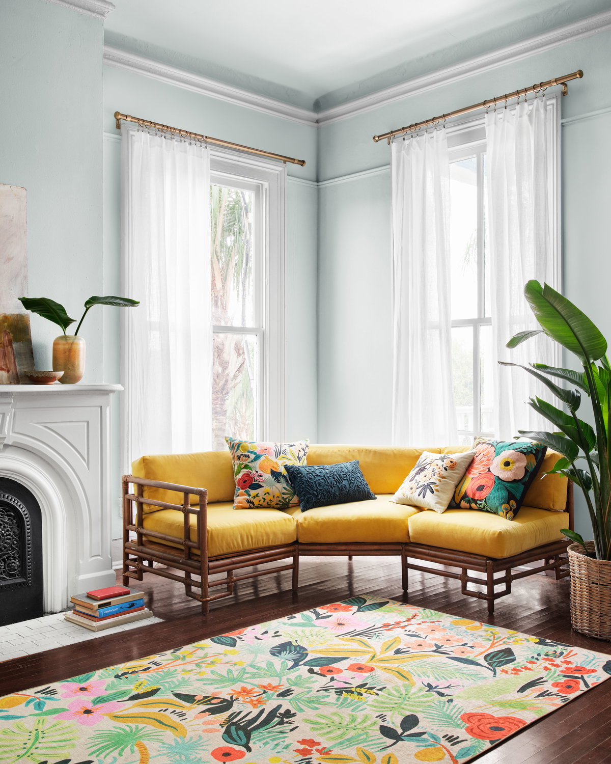 Rifle Paper Co. x Loloi Veranda Rug, 5' length x 7'6" width View 2