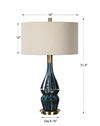 Prussian Blue Ceramic Lamp thumbnail 2