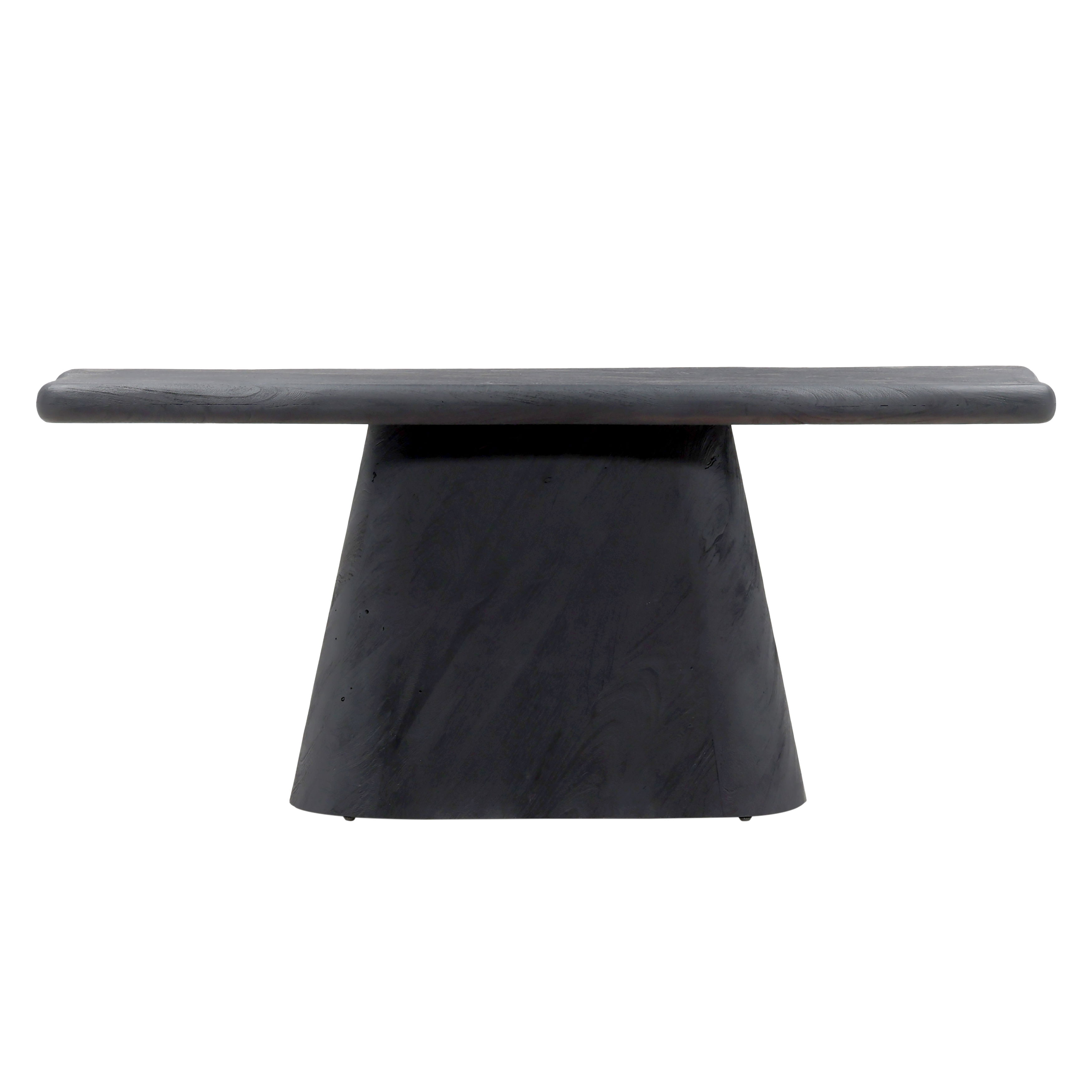 Marci Console Table Black, by Dovetail, 69.5" width x 30" height x 17" depth View 2