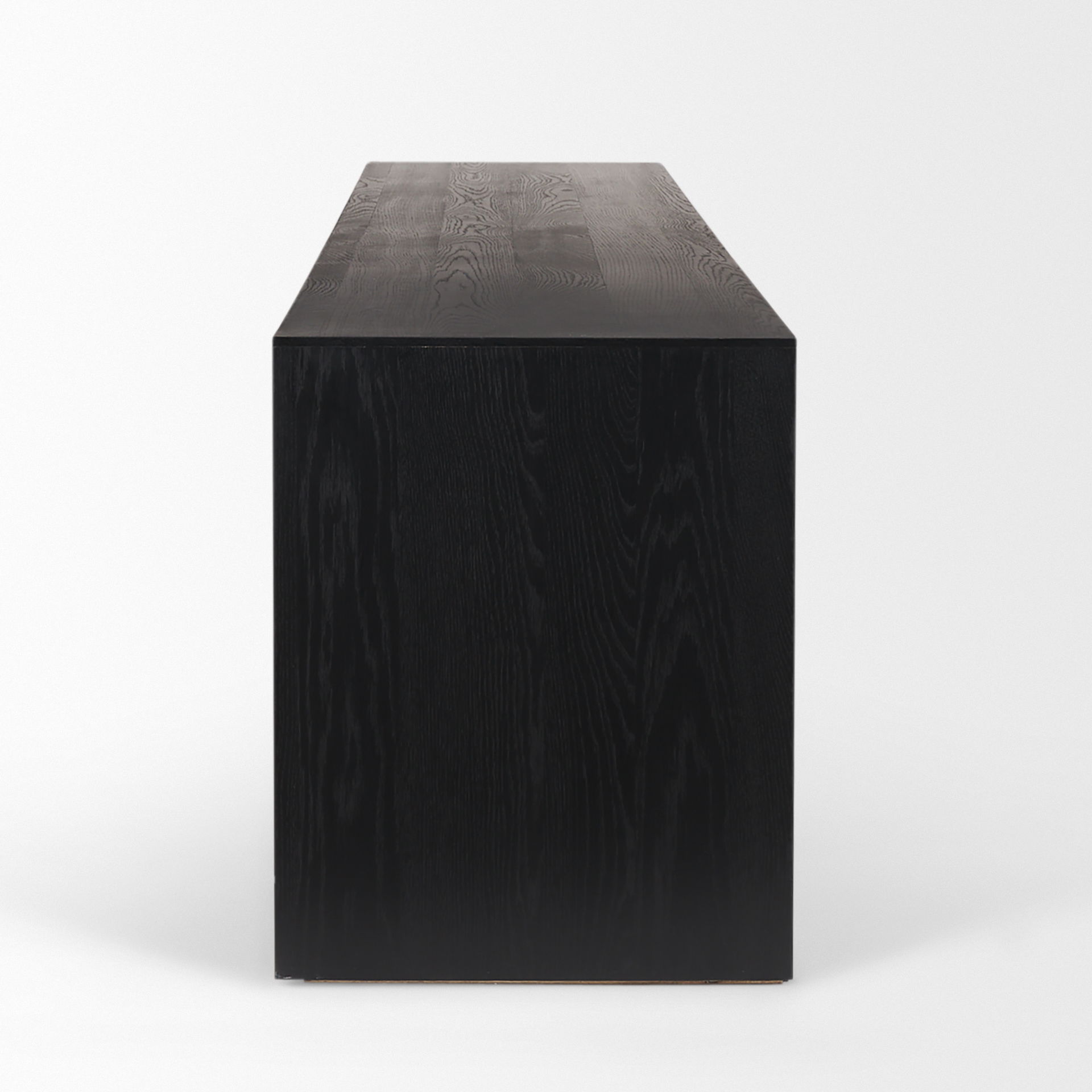 Tabor Natural Wood with Black Oak Waterfall Media Coffee Table large image 