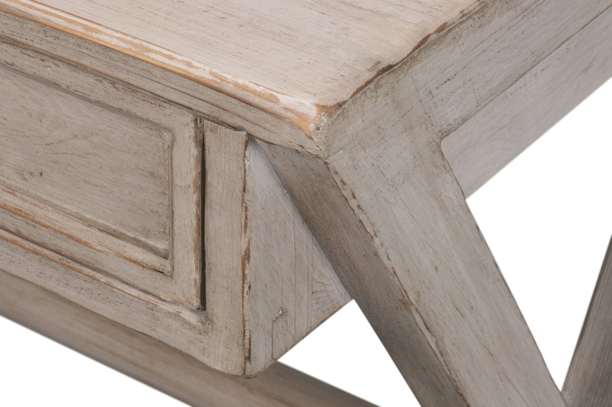 Kitchen Desk  Stone Grey, by Sarreid, 1'10" length x 4'3" width x 2'8" height View 7