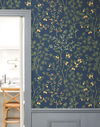 Lemon Grove Navy Peel & Stick Wallpaper thumbnail 1