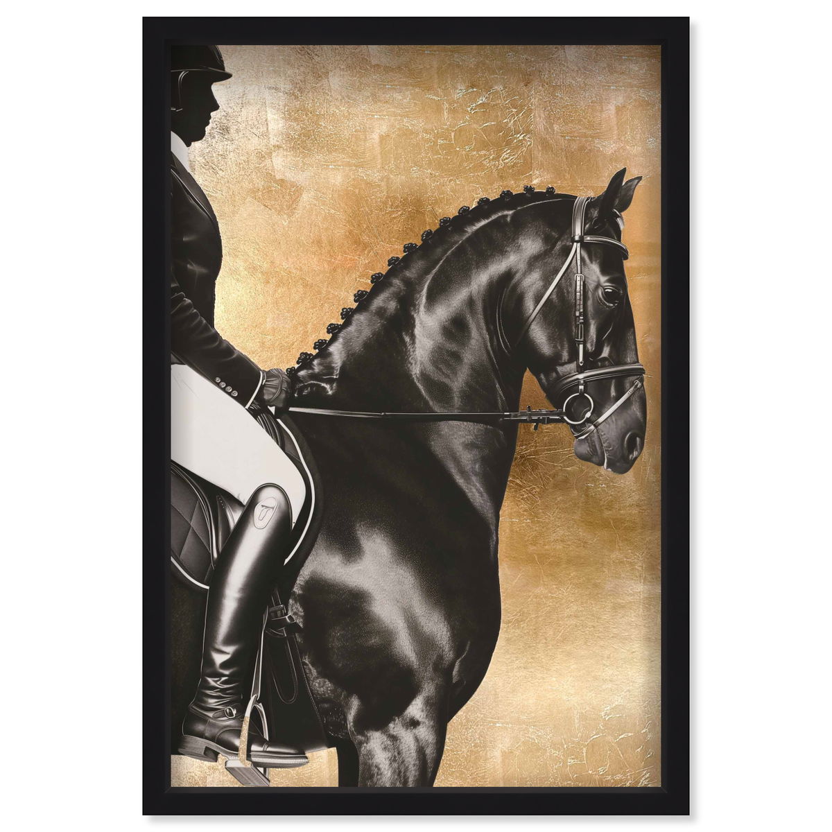 Taming the Rhythm Gold I - With Hand-Applied Gold Leaf (Gold Leaf), Art by Oliver Gal,  30x45 View 1