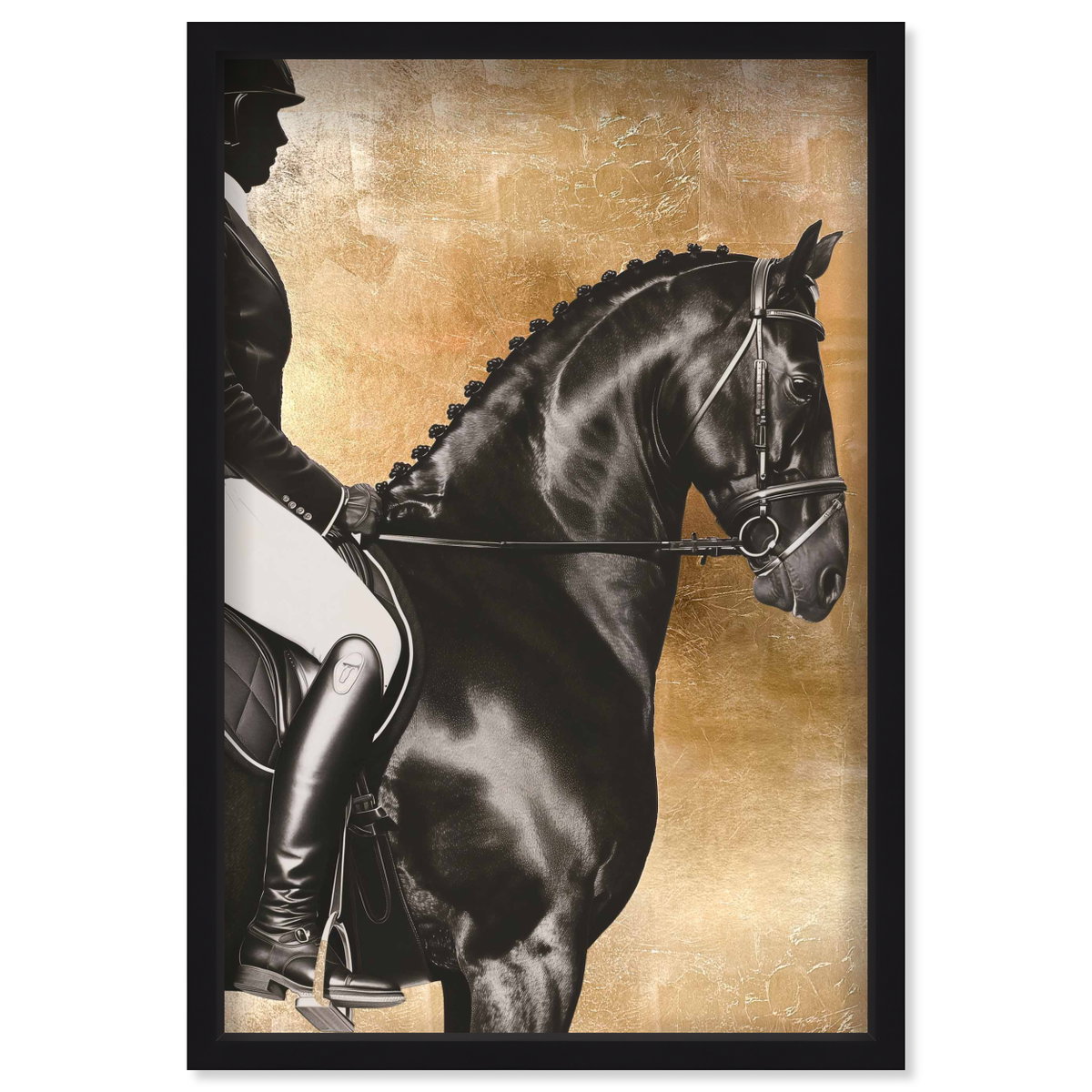 Taming the Rhythm Gold I - With Hand-Applied Gold Leaf (Gold Leaf), Art by Oliver Gal,  30x45 View 1
