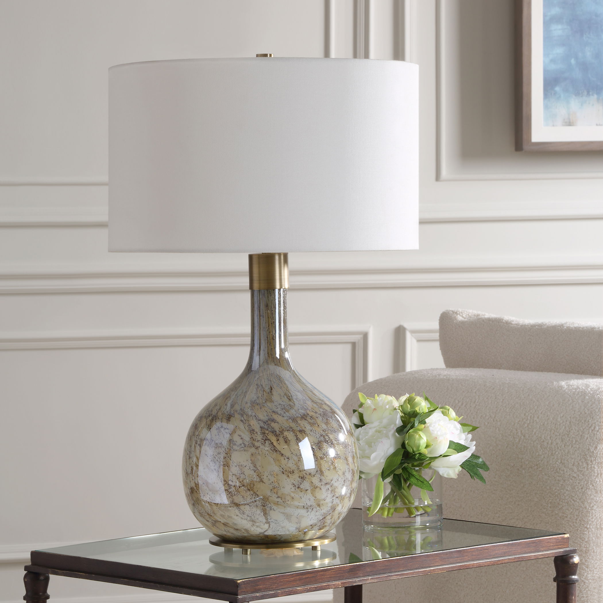 Rhine Brown Glass Table Lamp large image 