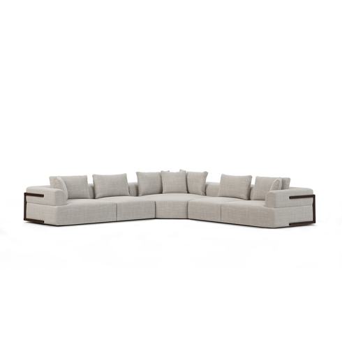 Warner Gray 3 Piece Sofa Set with Corner Piece
