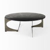 Reinhold III Black Marble Top Iron Coffee Table thumbnail 2