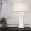 Pillar White Marble Table Lamp thumbnail 4