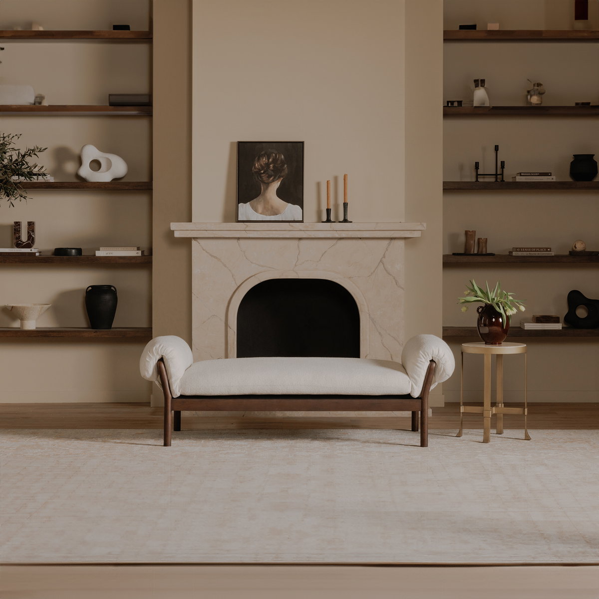 Cardero Daybed Ivory, Chaise Lounges & Daybed by Moe's Home, 74.5" width x 23.5" height x 30" depth View 9