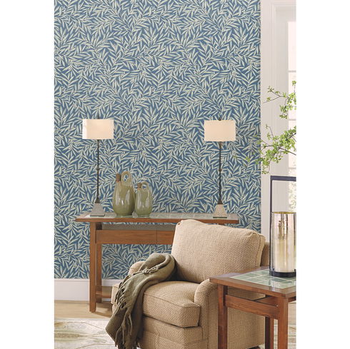 Rowan Dusty Blue Wallpaper