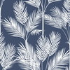 King Palm Silhouette Navy Wallpaper, by York Wall, 33' length x 1'8.5" width x 0.02" depth thumbnail