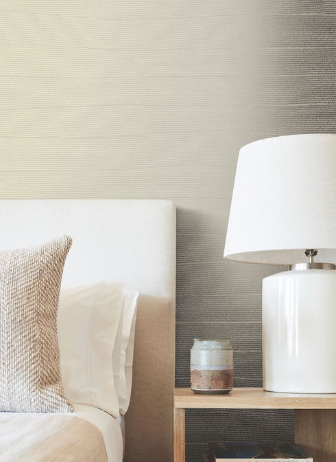 Natural Grid Taupe Wallpaper