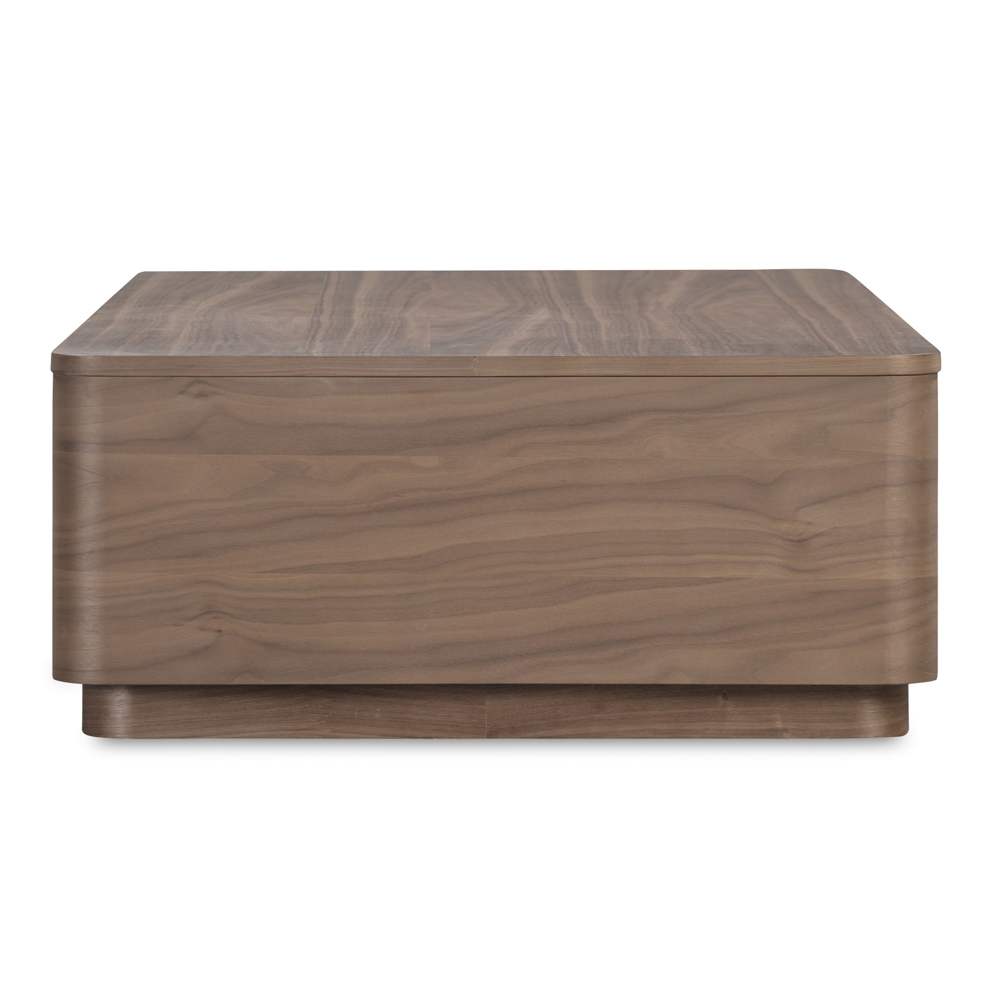 Round Off Coffee Table Walnut Brown, by Moe's Home, 55" width x 13" height x 30" depth View 3