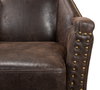 Granville Leather Chair, Seating by Sarreid, 28" length x 28" width x 32" height thumbnail 9