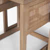 Grier Set of 2 Light Brown Solid Wood with Cane Nesting Accent Tables thumbnail 10