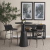 Kavalan Low Back 37.5in Seat Bar Stool | Ebony Leather with Black Metal, Counter & Bar Stool by Mercana, 17.7" length x 20.9" width x 37.5" height thumbnail 2