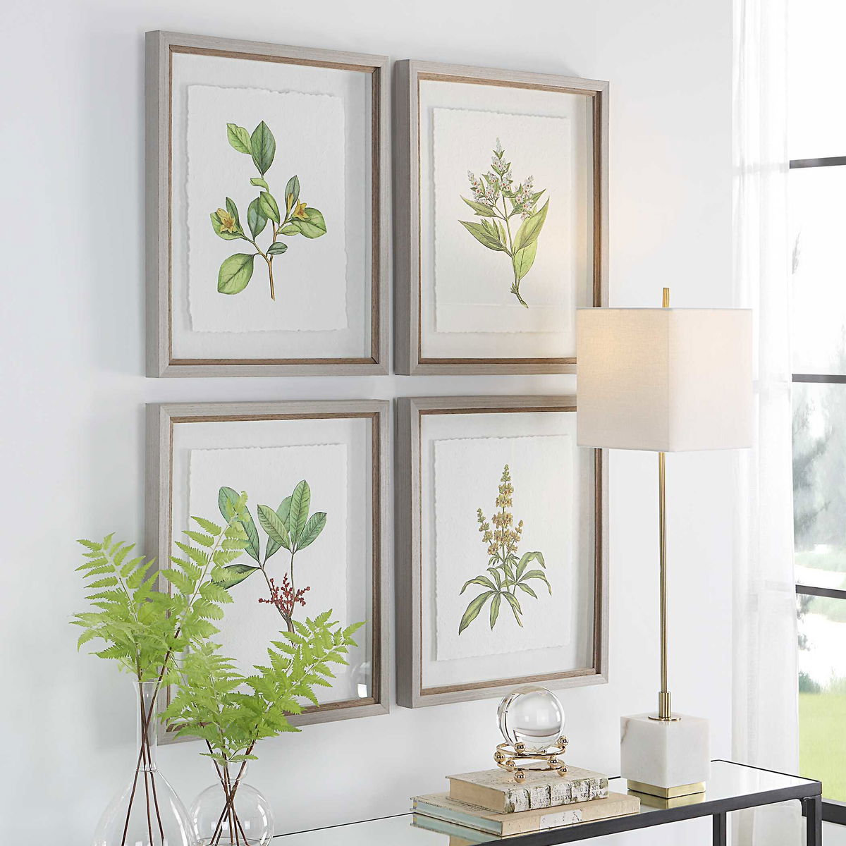 Wildflower Study Framed Prints Set/4, Art by Uttermost, 19" width x 22" height x 1.75" depth View 4