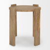Evelyn Light Brown Round End/Side Table, Side & End Table by Mercana, 22" length x 22" width x 22.5" height thumbnail 4