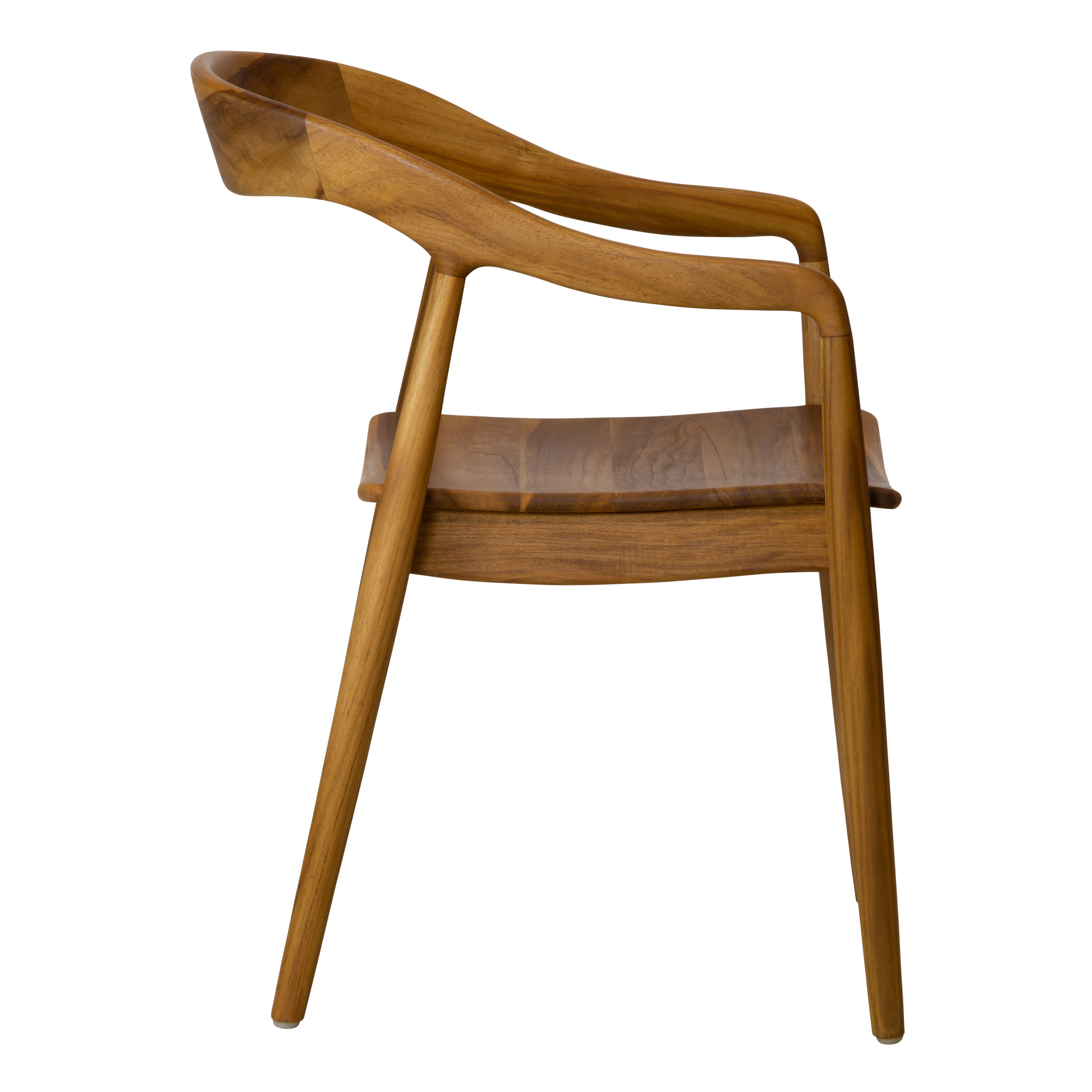 Ingrid Arm Chair in Teak, by Woven, 22" width x 31" height x 23" depth View 4
