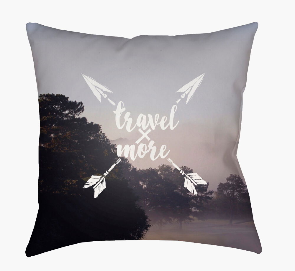 Travel Accent Pillow, Decorative Pillow by Surya, 20" length x 20" width