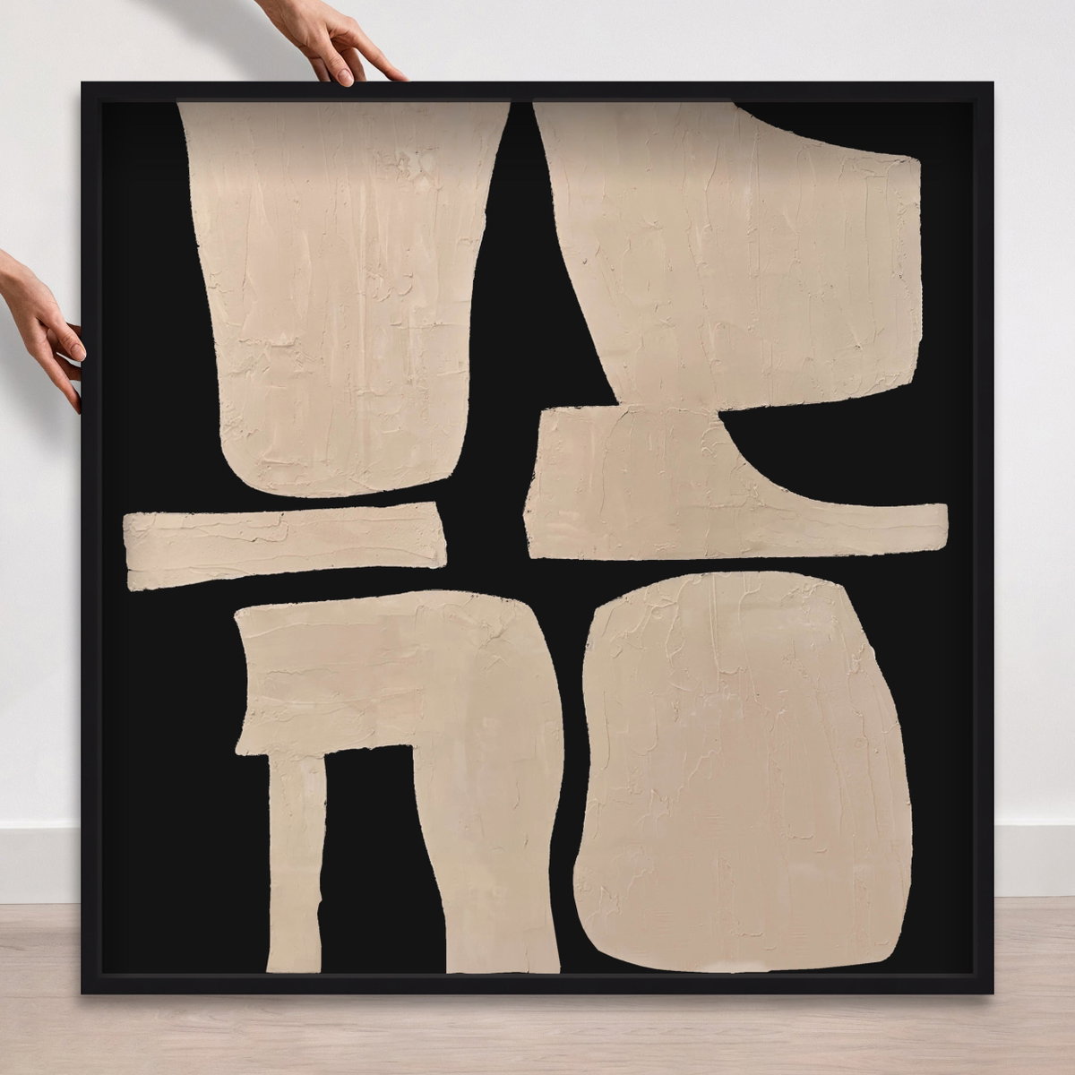 Puzzle of Forms (Beige Spackle), Art by Oliver Gal,  30x30 View 12