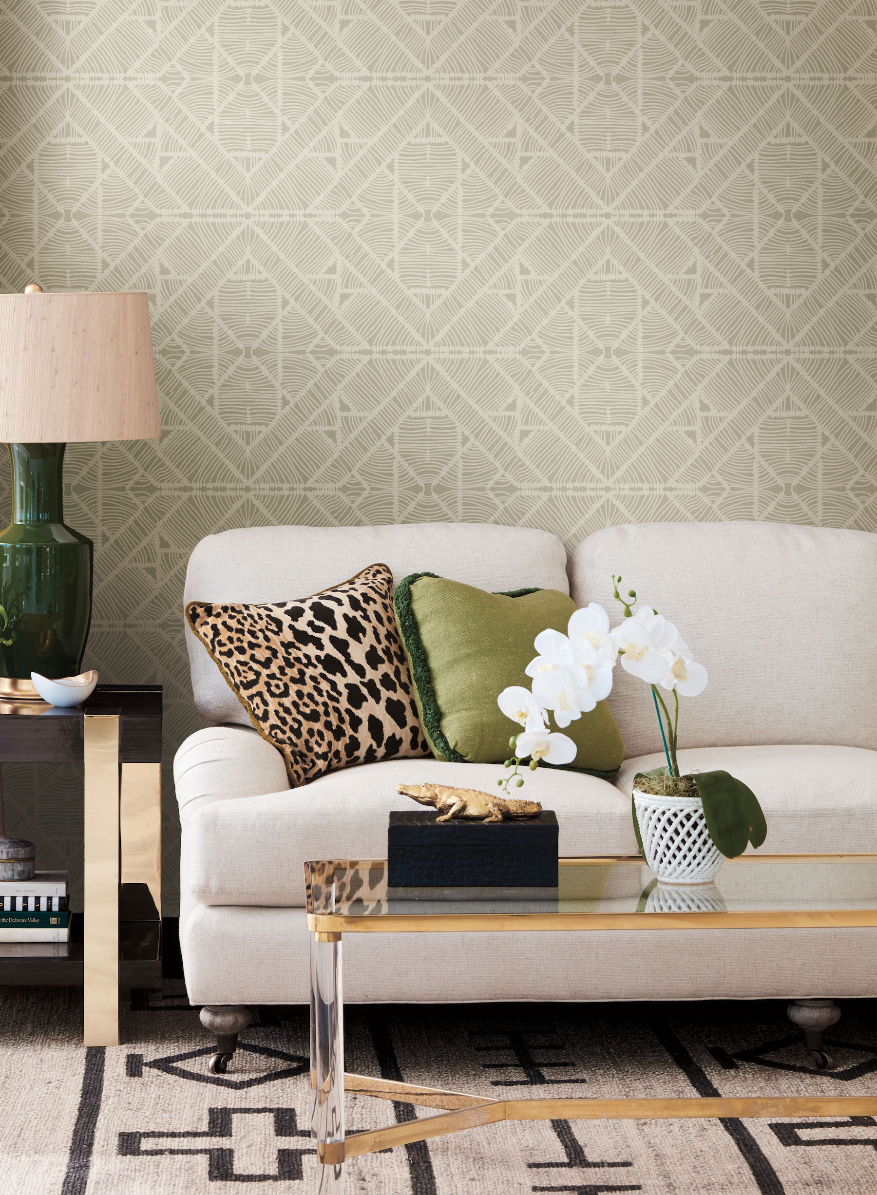 Diamond Macrame Taupe Wallpaper, by York Wall, 27' length x 2'3" width x 0.02" depth View 3