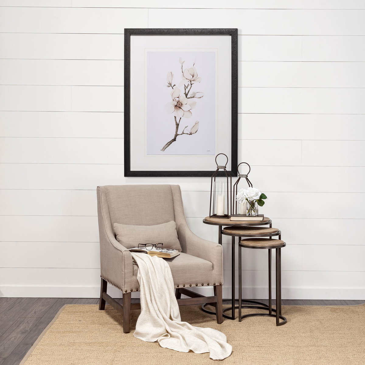 Glover (Set of 3) 20L x 20W Brown Wood Round Top with Metal Nesting Accent Tables, Side & End Table by Mercana, 20.08" length x 20.08" width x 26.38" height View 2
