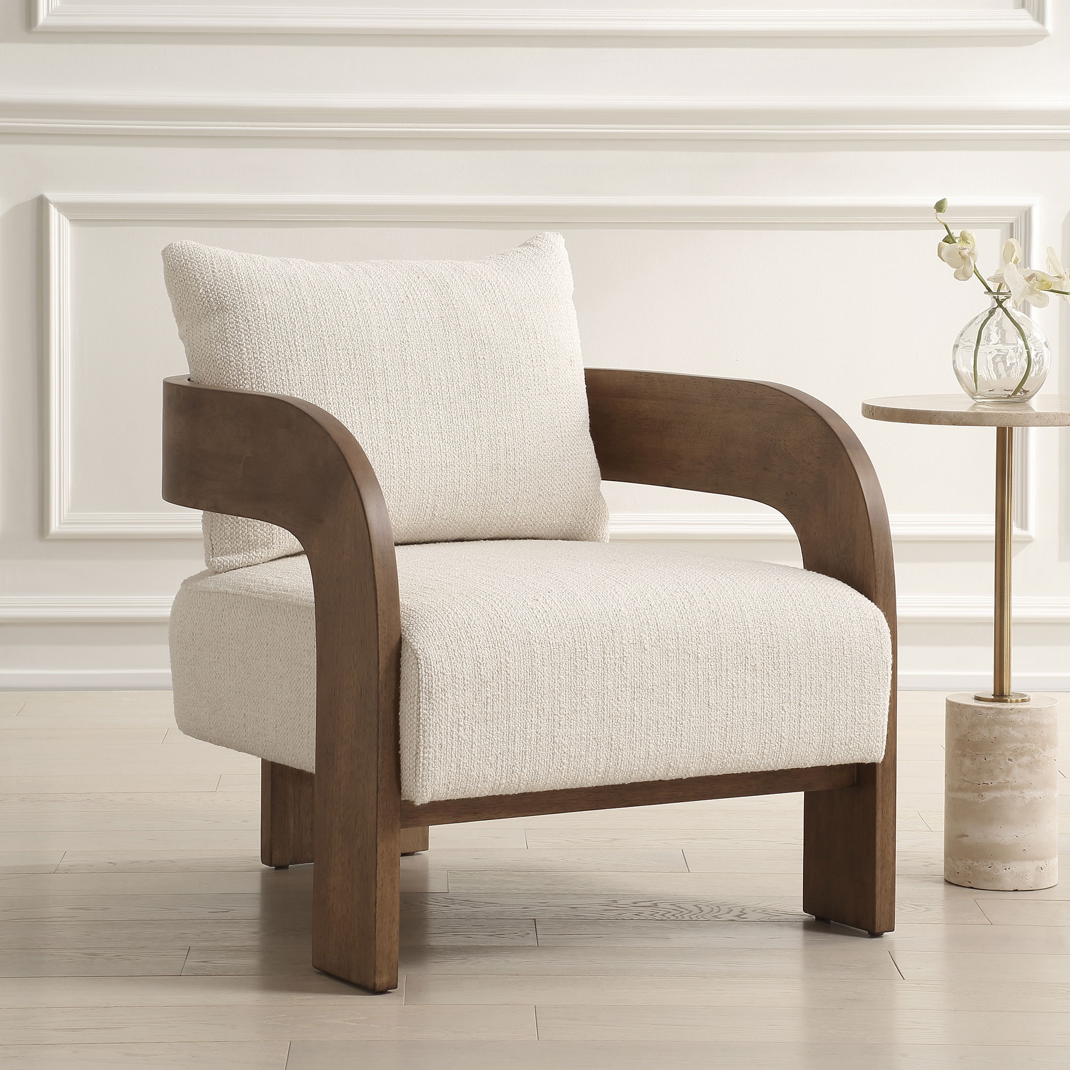 Rowan Ivory Accent Chair large image 