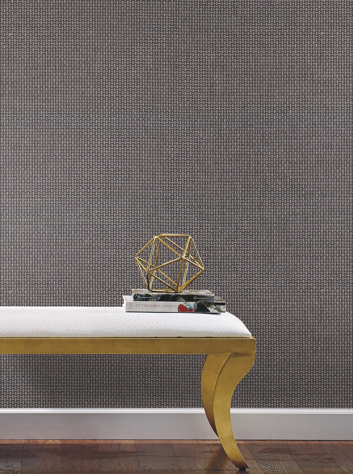 Cottage Basket Black Wallpaper, by York Wall, 24' length x 3' width x 0.02" depth View 3